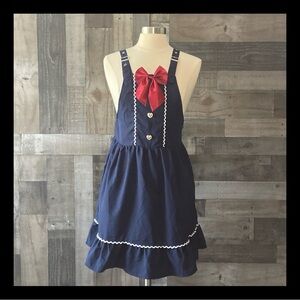 Romwe adorable sailor dress small red white and blue coastal Halloween costume